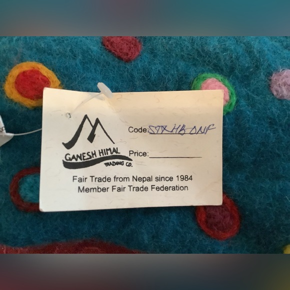 Felted GreenPolka Dot Oven Mitt. Adorable and functional, great gifts. NWT! - Picture 2 of 2